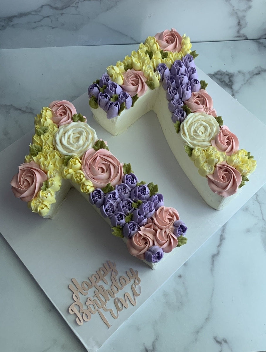 Number or Letter Cake – Flowerbake by Angela